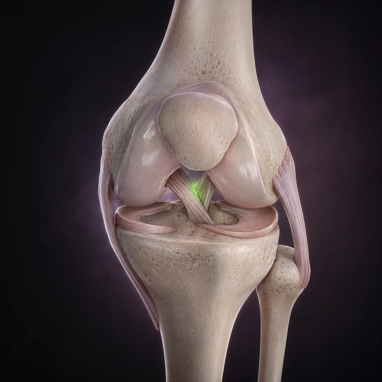 Medical illustration of the human knee